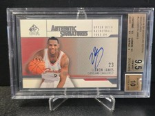 2003-04 SP Signature Edition SIGNATURES LEBRON JAMES #LJ BGS 9.5 AUTO 10 ROOKIE