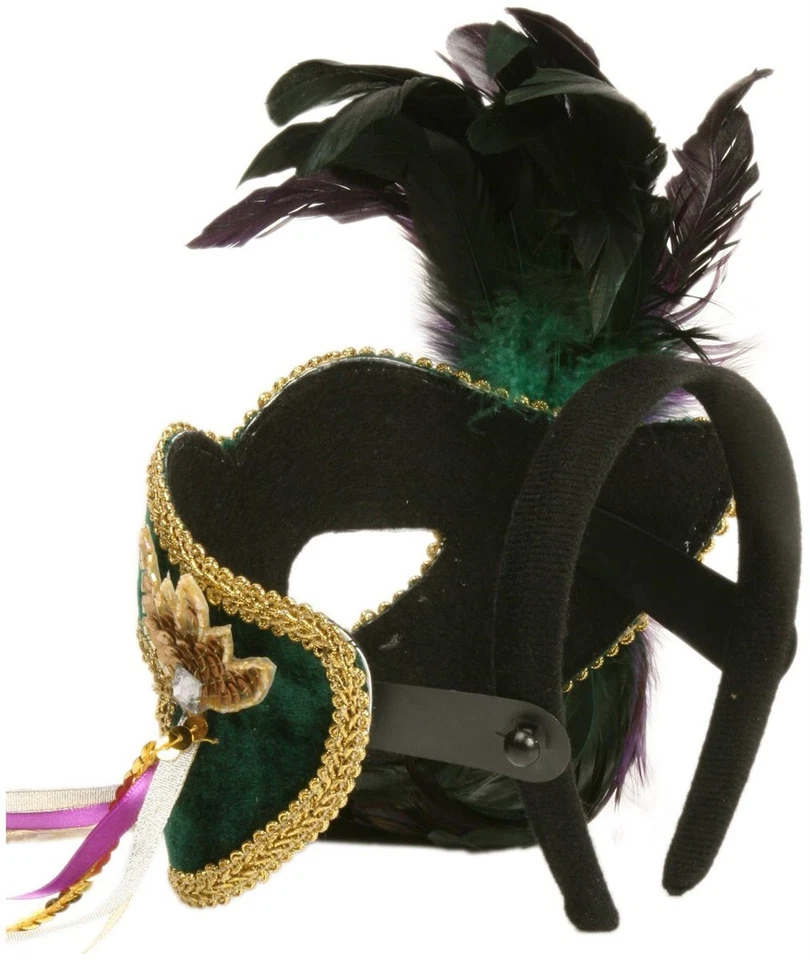 Máscara para parejas de plumas de Mardi Gras Rubie's Foto 2 de 3
