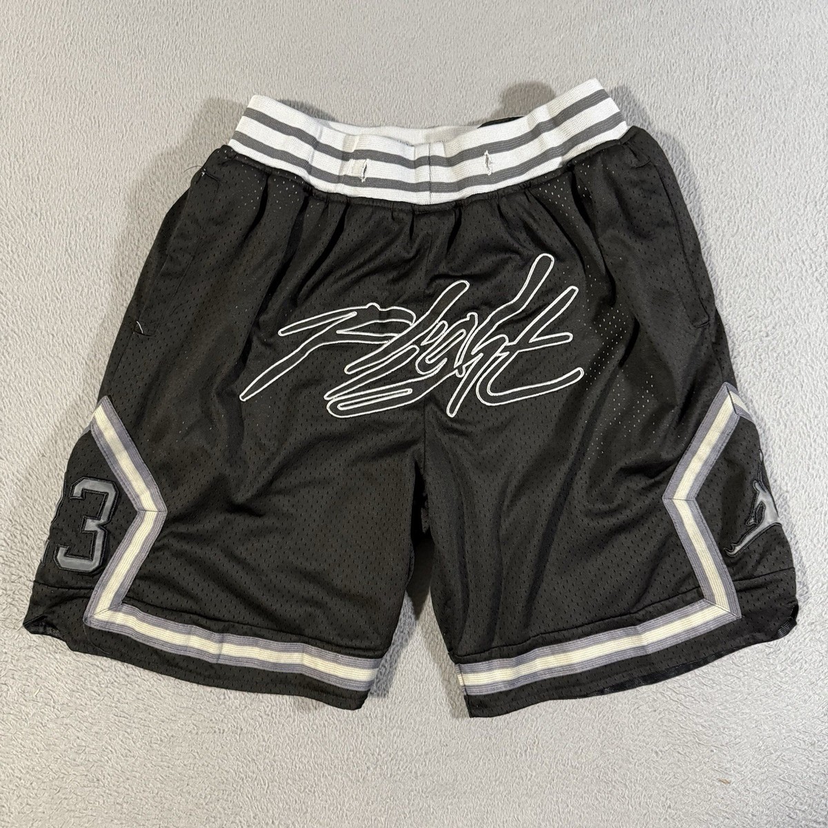 パンツ JUST DON JORDAN Flight Short Rare Air Jordan Just Don X Flight 1985 Vintage Shorts Black Gray