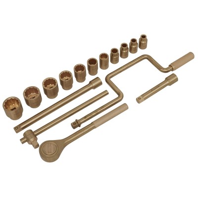 Sealey Steckschlüsselsatz 17Teilig 1/2'' Quadrat Antrieb - Funkenfrei NS124
