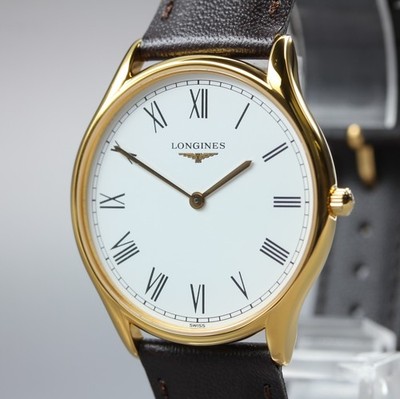 LONGINES Lyre L4.758.2 35 mm weißes römisches Zifferblatt Gold PVD Quarz...
