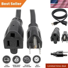 Dependable 6ft Heavy-Duty Extension Cord, 15A for High-Power Devices & Equipment