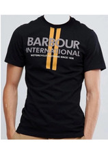 Herren T-Shirt Schwarz Logo Frontprint Motorr...