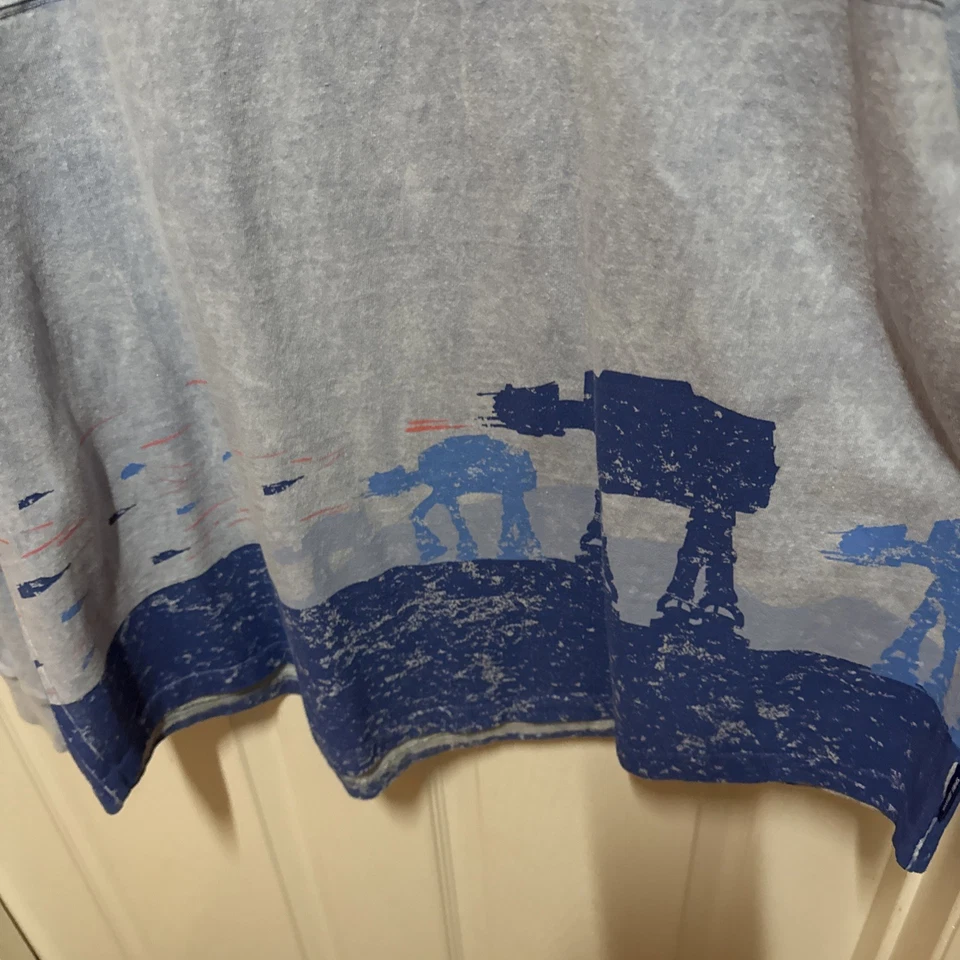 DisneyParks Star Wars Hoth Spirit Jersey AT-AT Blue Stone-Washed Look -unisex XL - Image 2 of 4