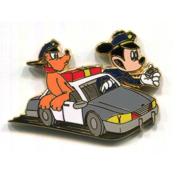 Disney Pins Mickey Mouse and Pluto Police Officers Disney Store Japan Pin