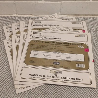 Pioneer RMW-5 Memory Scrapbooks 12"x12" Refill Pages Protectors - 8 Packages - Image 1 of 4