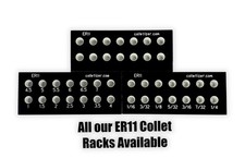 ER11 Collet "Blank", OR Engraved Inch, OR Metric Set Rack, Made of Rustproof PVC