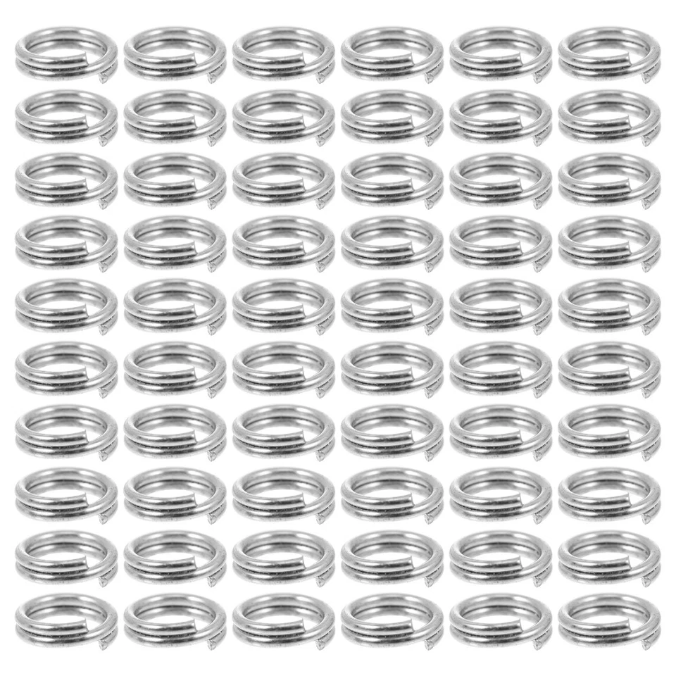  100 Pcs Connecting Ring Fishing Split Rings Swivel Connector Double Lure - Image 3 of 4
