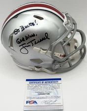 Jim Tressel Signed Autographed Ohio State Buckeyes Mini Helmet PSA/DNA COA