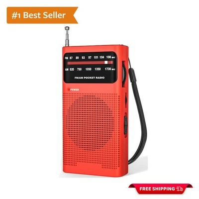 Versatile AM/FM Transistor Radio: Loud Speaker, Earphone Jack and Classic Style