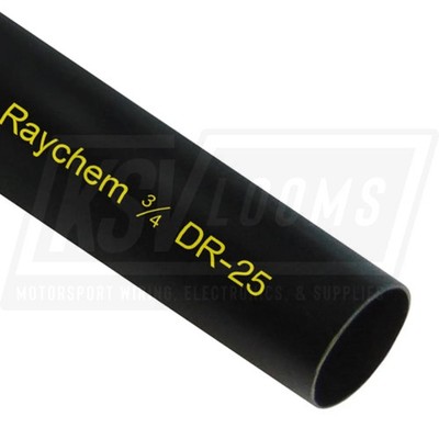 3/4'' Raychem DR-25 Yellow Label Heat Shrink Tubing by TE Connectivity x 5 feet
