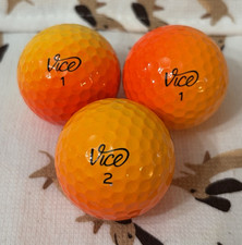 Vice Pro Shade Golf Balls - Sleeve 3 balls - Orange/Yellow - 4A/5A