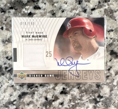 Upper Deck 2003 Play Ball Mark McGwire Cardinals Game-Used Memorabilia PB-MM2