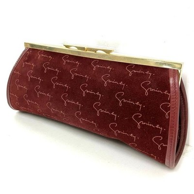 GIVENCHY Clutch Bag Kiss-Rock Suede Gold Vintage Authentic From Japan