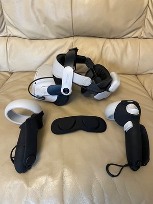 Meta Oculus Quest 2 VR Headset, Controllers, Secondary Battery, 256 GB, Upgraded