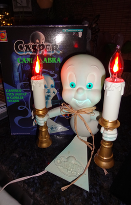 CASPER THE FRIENDLY GHOST CANDELABRA EYES LIGHT-UP & CANDLES