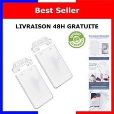 Porte-badge verrouillable transparent Uniclife 2 pièces bureau école