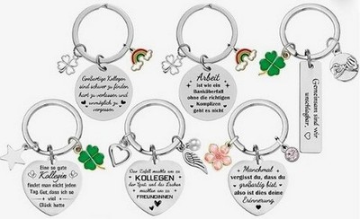 6 Farewell Gift Colleague Keyring Thank You Job Change Birthday Friendship Gifts