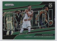 2018-19 Panini Prizm Get Hyped! Green Prizm Giannis Antetokounmpo #8 07d9
