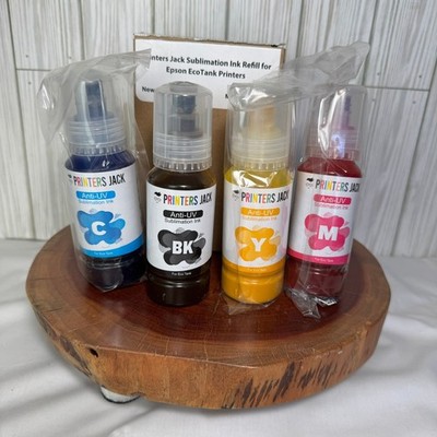 Printers Jack Anti-UV Sublimation Ink Refill for Epson EcoTank CMYK 400ml Set