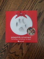 Dog Paw Prints Holiday Ornament Kit 5" Baking Christmas Easy Craft Kit DIY