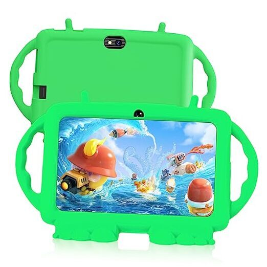 Kids Tablet, 7 inch Android 11 Tablet for Kids, 3GB RAM 32GB ROM, Toddler Green-image