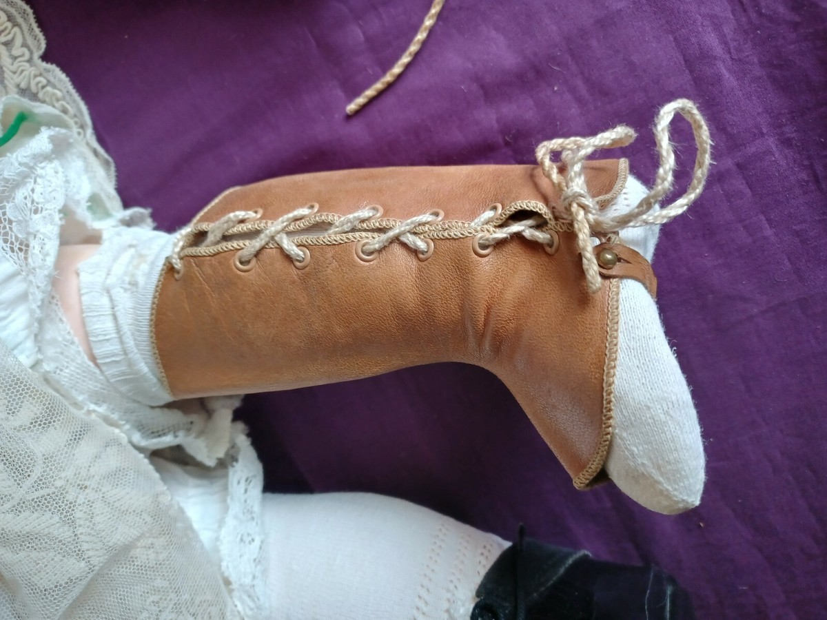 Les Poupees D'autrefois - Chaussures Jumeau en cuir - <b
