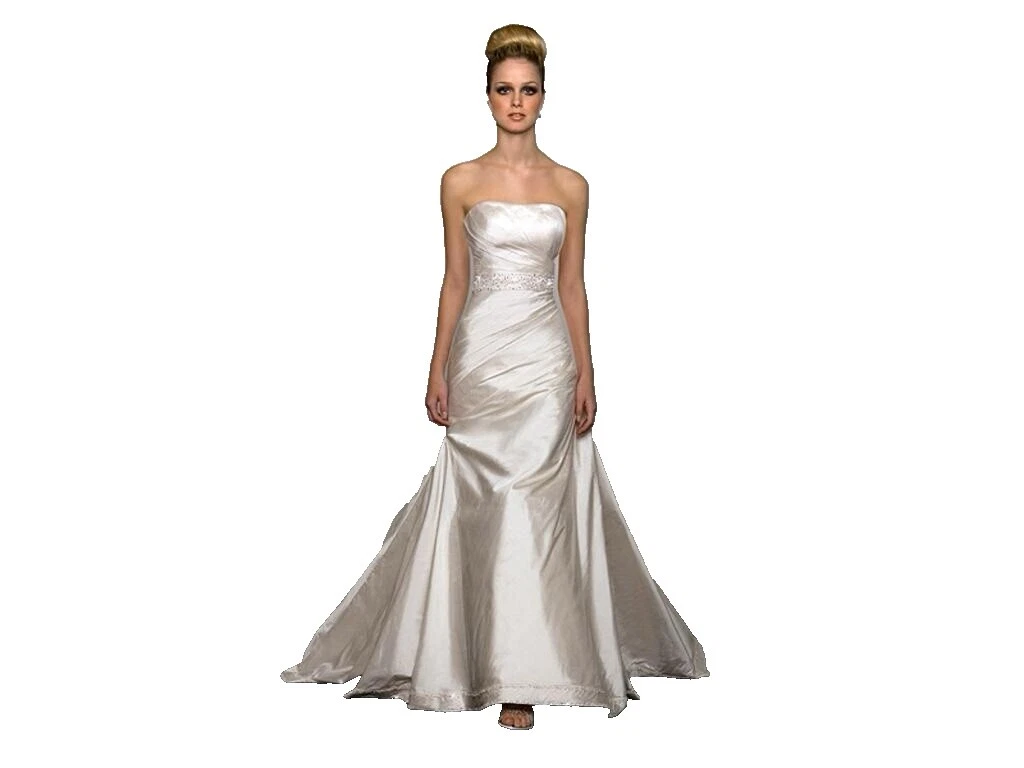 Scoop Neck A-Line 100% Silk Wedding Dresses