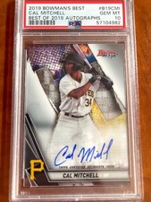 CAL MITCHELL AUTO RC REFRACTOR - 2019 Bowman's Best SP  ROOKIE RC PSA 10 POP 1