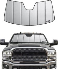 Grey Windshield Sunshade For 2019 2024 Ram 2500 3500 With 5 Inch Sensor
