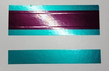 Vintage 1998 Vacationer Hood Striping Decal 2.60" x ~375' RV Purple Turquoise