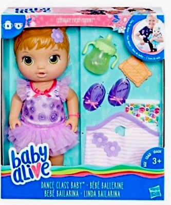 Baby Alive Dance Class Baby. Light Brown Hair,  drinks & Pees.  NIB, Rare E2630