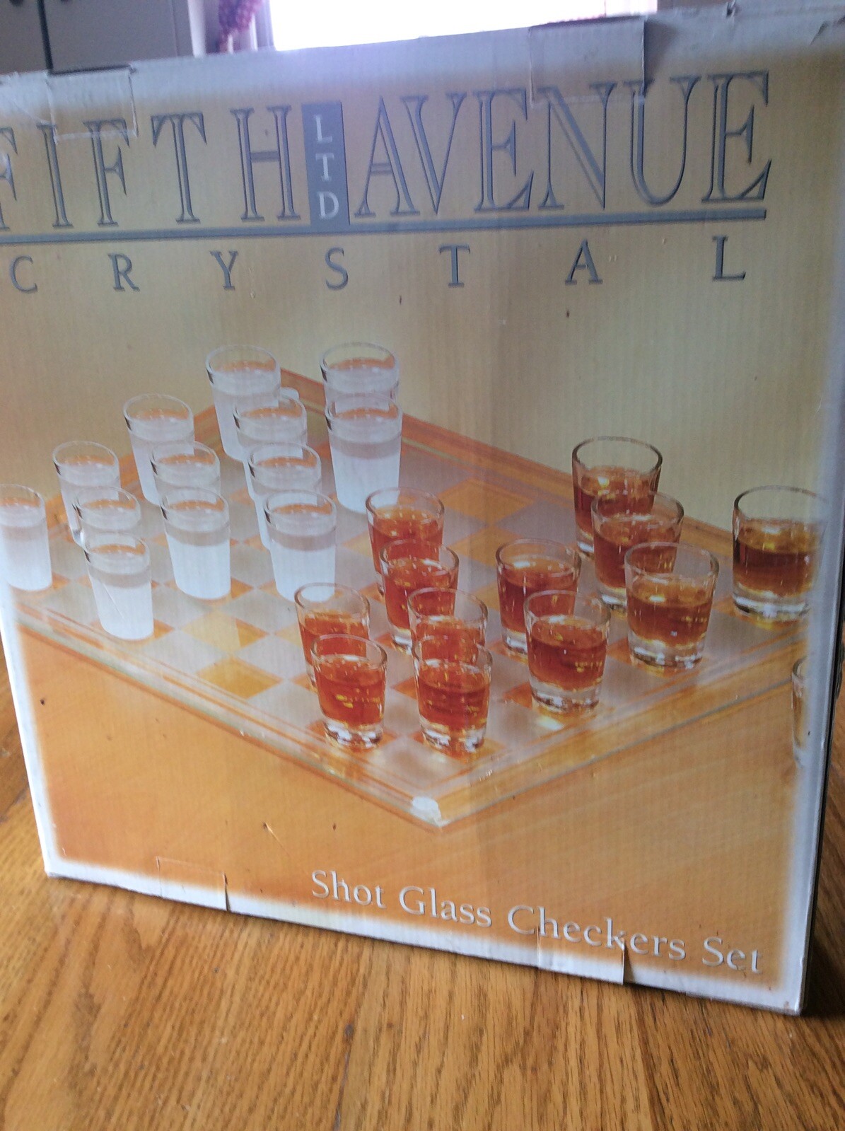 24 Set Of Checkers Bar Shot Glasses On Glass Board 689054296135 eBay