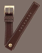 Ecclissi 20mm x 16mm Dark Brown Leather Strap original Buckle 80250