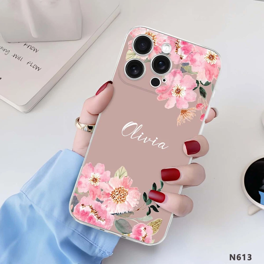 Floral TPU Phone Case for iPhone 15 16 Plus 14 13 12 11 XS Pro Max