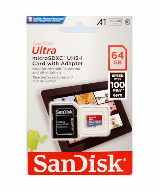 Sandisk Ultra 64gb Micro Sdxc Uhs I Card With Adapter For Sale Online Ebay