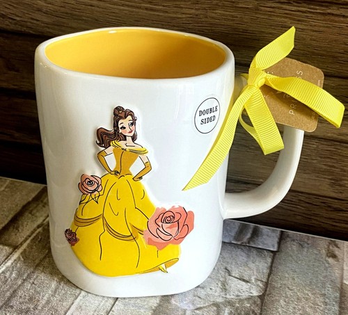 Rae Dunn DISNEY BELLE "BELLEZA" Y LA PRINCESA BESTIA Vestido Flores Taza CERÁMICA - Imagen 2 de 4
