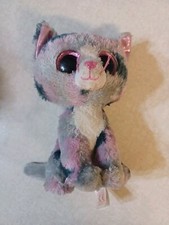 Ty Beanie Boos 6" Lindi Cat Grey Pink