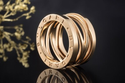 BVLGARI B.zero1 4-Band Ring Sonderedition Zaha Hadid 52 in Roségold 750 Schmuck