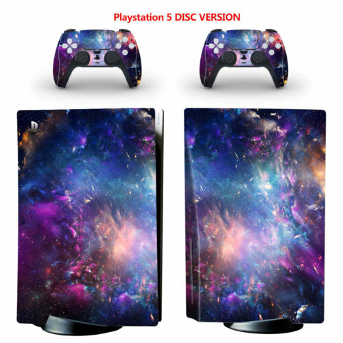 Galaxy Vinyl Wrap Skin Sticker Cover for PS5 Console Controller Disc Version