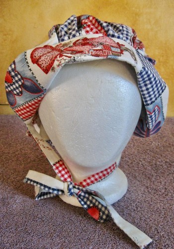 Vntg 1974 Girls Bonnet Hat Holly Hobbie Style Little House on the Prairie One SZ - Picture 3 of 11