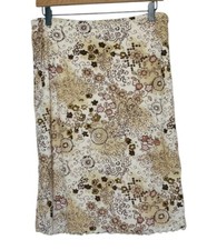 Y2K Vintage Floral Print Mesh Skirt Large Forest Fairy Cottagecore Whimsigoth