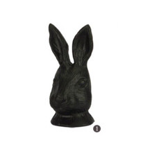 Metall-Hase Aluguss massiv  matt Antik  Gold Schwarz Silber 15x7x7cm Osterhase