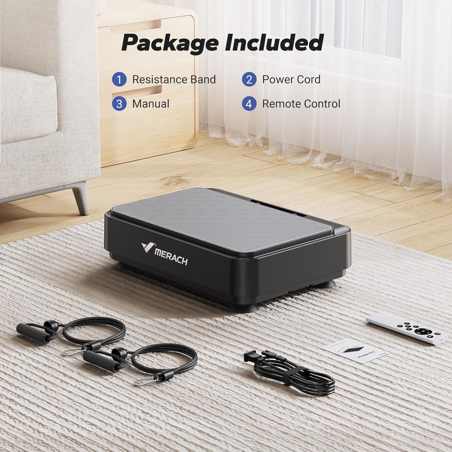 MERACH Vibration Plate Exercise Machine, Mini Vibrating Plate Machine for Women 