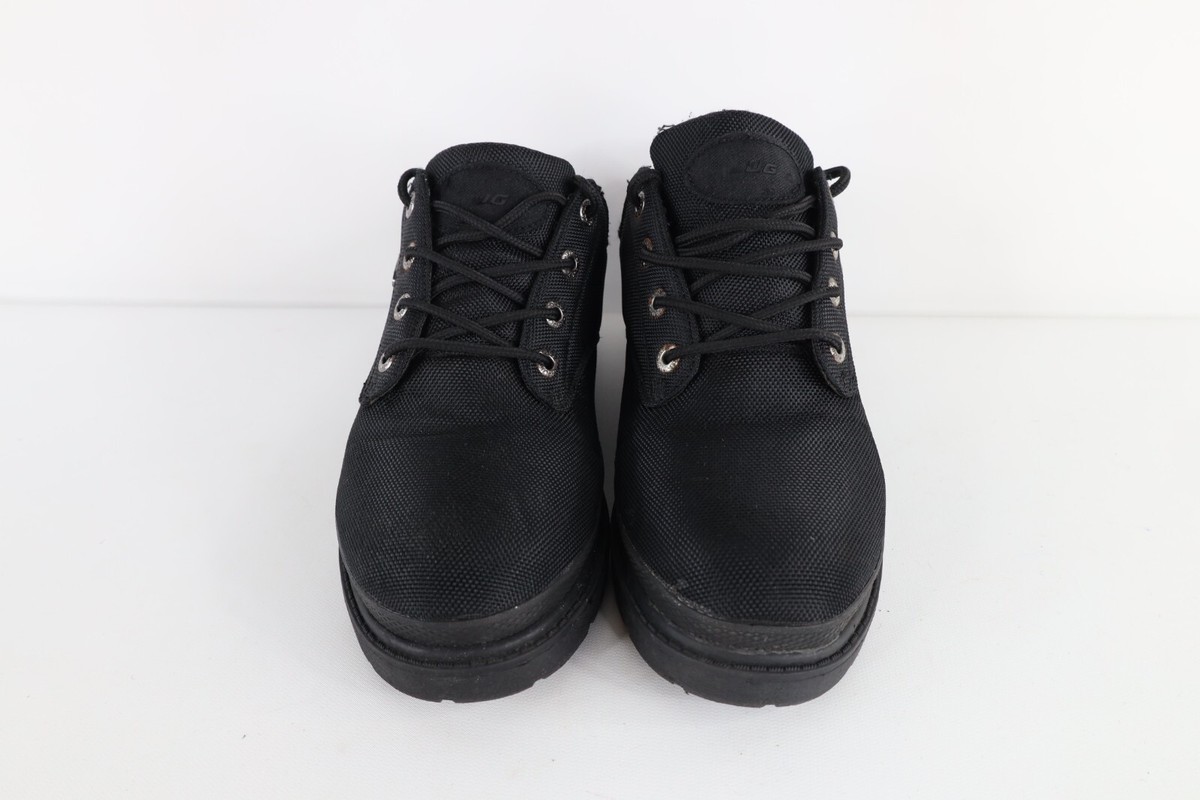 Vintage 90s Lugz Boots Mens 9 Distressed Ballistic Nylon Oxford