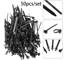50x Car Cable Ties Fastener Mixed Bundled Wire Band Wire Harness Line Strap Clip