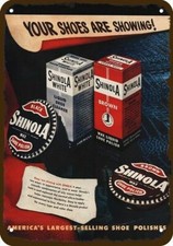 1948 SHINOLA SHOE POLISH WAX Vintage Look DECORATIVE REPLICA METAL SIGN