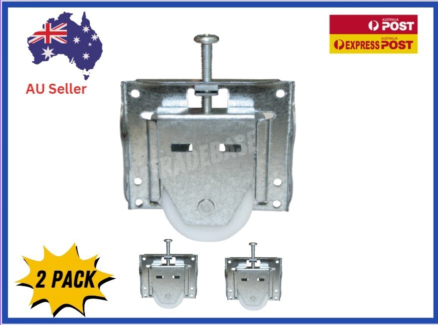 Sliding Wardrobe Robe Door Roller Wheel Cupboard Wheels Screen Glass 2 Pack-image