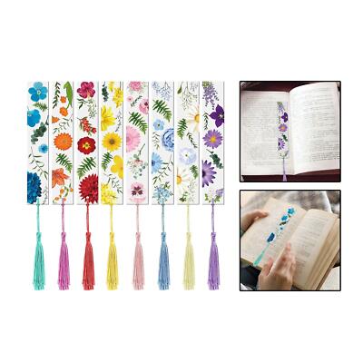 8 Stck. Transparent Blumen Lesezeichen Briefpapier für Schriftsteller Frauen Lehrer Leser