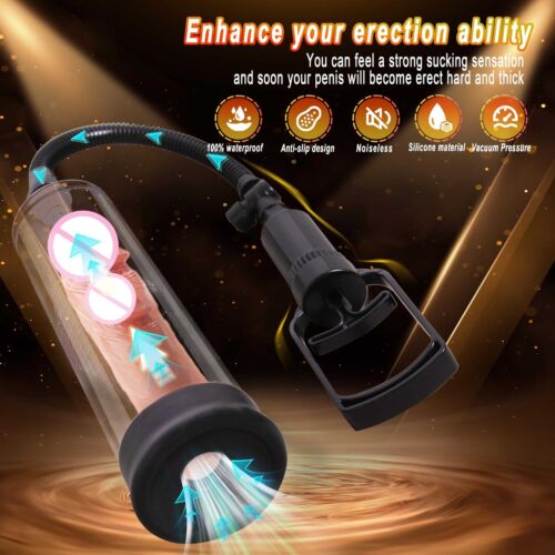 Penis Enlarger Extender Pump 7.5 INCH Penis Pump Clear Male Vacuum Draw Handle - Picture 5 of 24